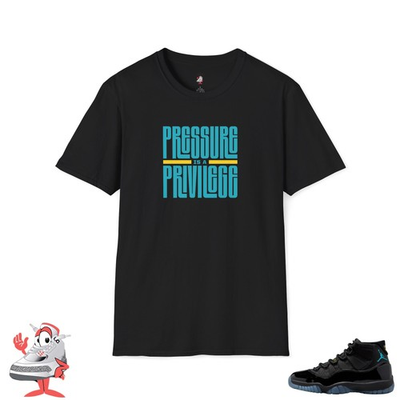 #ad Pressure Is A Privilege Shirt Air Jordan Retro 11 Gamma Blue Sneaker Match Tee $22.92
