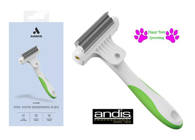 ANDIS PRO FINE TOOTH DeShedding RAKE Tool Coat STRIPPING De-Matting Dog Cat Pet