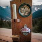 Vintage Coca-Cola Bottle Opener And Coster Plaque, Note Ice pick Not Included