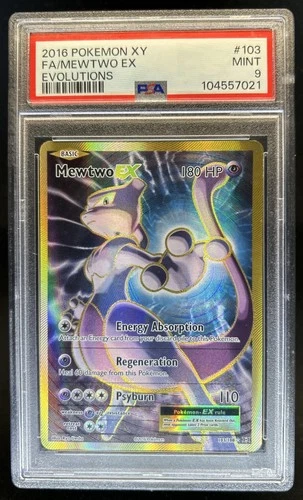 2016 Pokemon XY Evolutions Mewtwo #103/108 PSA 9