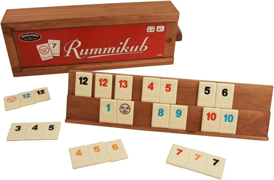 Portable Rummikub Vintage Edition: 106 Tiles & Built-in Trays for Easy Gameplay - Image 3 of 4