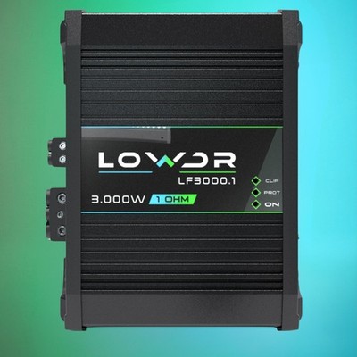 LOWDR LF 3000.1_1 or 2Ohm 3000W Digital Car Audio Amplifier Brazilian Technology