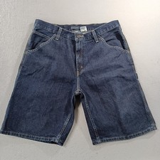Faded Glory Shorts Mens 36 Baggy Fit Carpenter Utility Denim Jean Jort Y2K Blue