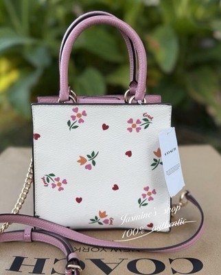 NWT Coach Mini Pepper Crossbody With Heart Petal Print c7599 | eBay