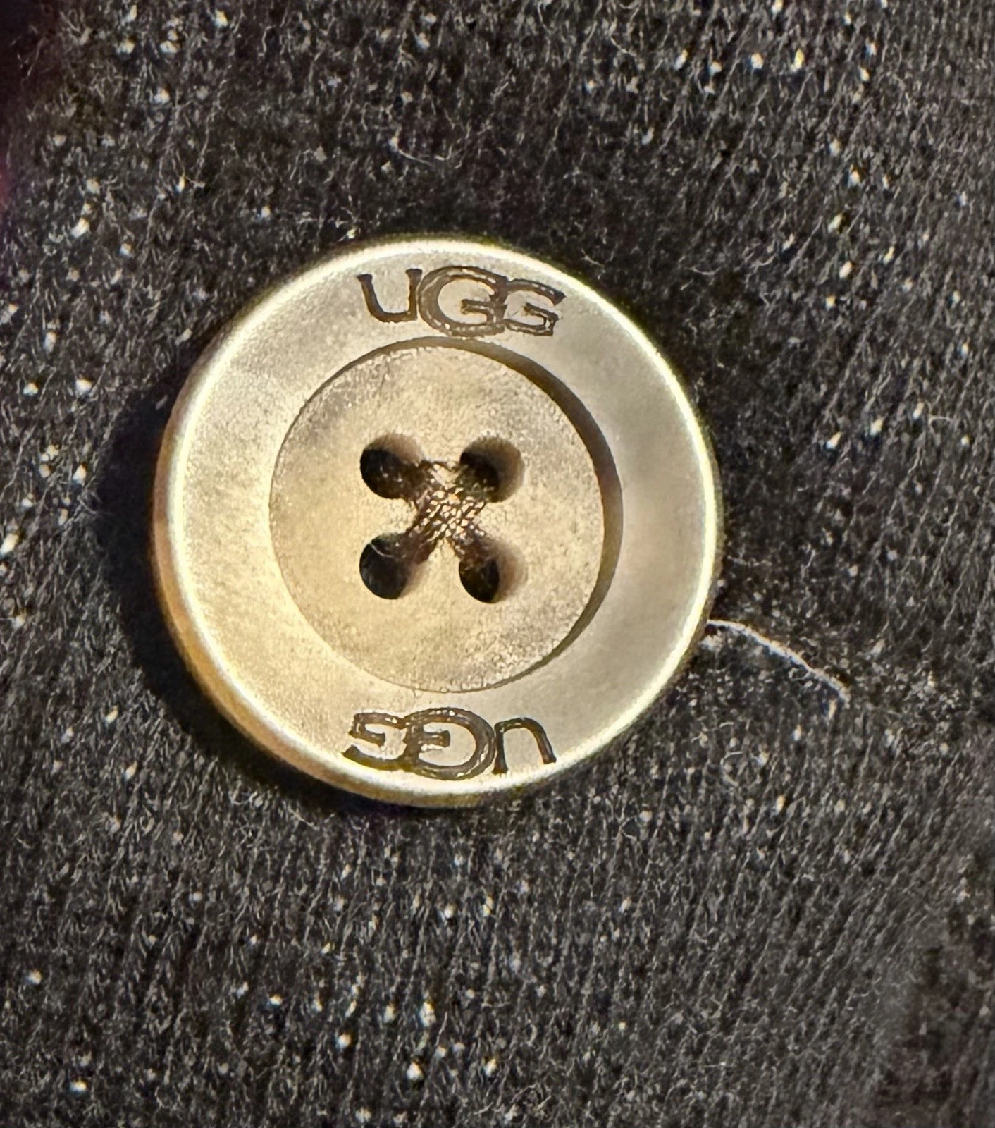 UGG Men's Large Black Button-Front Fleece Lined Jacket - product detail image 12