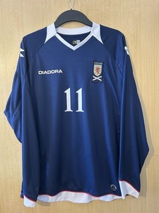 Maillot Vintage Diadora Écosse Football - Manches Courtes, Domicile, Taille M