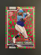2026 Topps Series 1 YANQUIEL FERNANDEZ RC EASTER HOLIDAY Polka Dots Pink/Green🔥