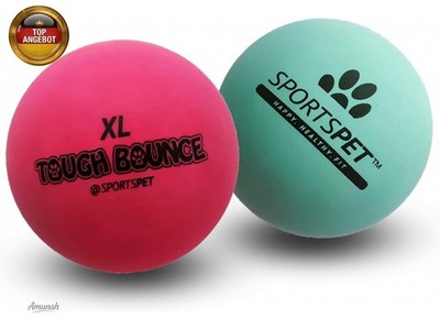 Tough Bounce Balls Made of Natural Rubber for Dogs (Diameter 90 mm) (Pack of 2)