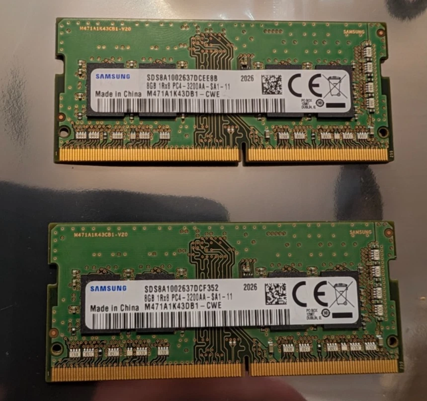 Samsung 8 GB Capacity per Module Computer RAM 16 GB Total Capacity