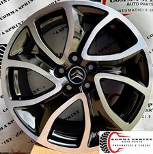 4 CERCHI IN LEGA RAGGIO 18 CITROEN MITSUBISHI NERO LUCIDO DIAMANTATO