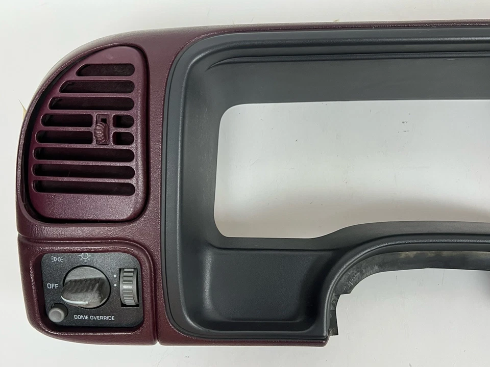 95-99 OEM GM Escalade Sierra Silverado Tahoe Suburban tablero moldura panel bisel rojo Foto 2 de 4