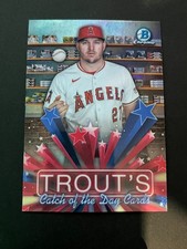 Mike Trout 2025 Bowman Trout's Catch Of The Day Cards #HS-6 Angels Insert Card