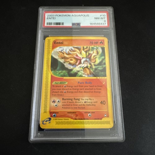2003 POKEMON AQUAPOLIS #10 ENTEI PSA 8 non-holo card