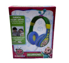 eKids Cocomelon Wired Headphones Parental Controls Share Port School Home Travel