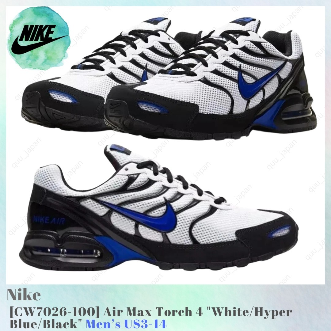 Nike Air Max Torch 4 White / Hyper Blue / Black CW7026-100 Men's