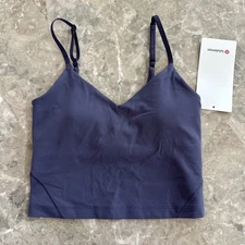 NWT Lululemon Women Align Cropped Cami Tank A/B, Nightfall, Size 2