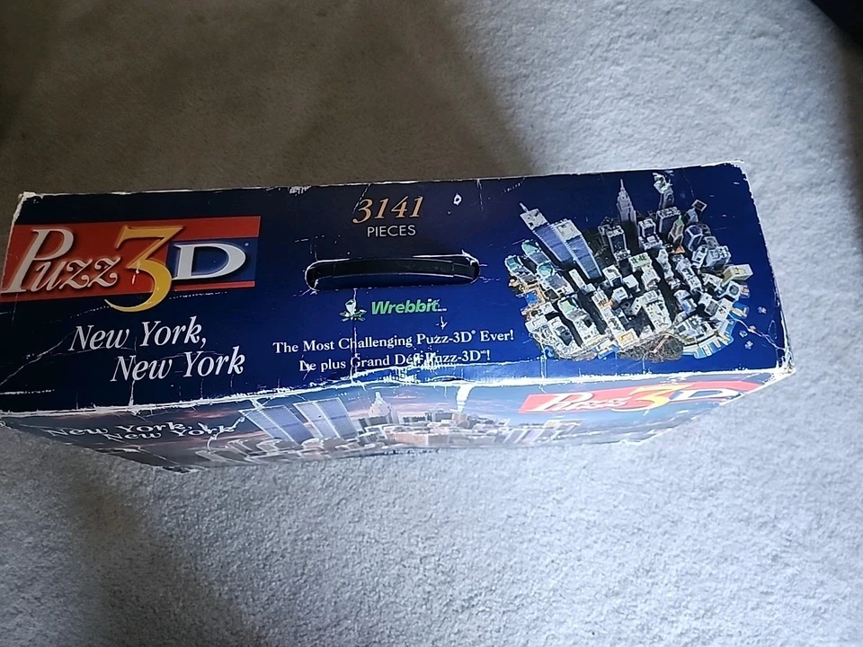 Puzz3D New York City 3D Puzzle 3141pc Twin Towers 1997 Wrebbit NIB Box Is Damage - Image 4 of 4