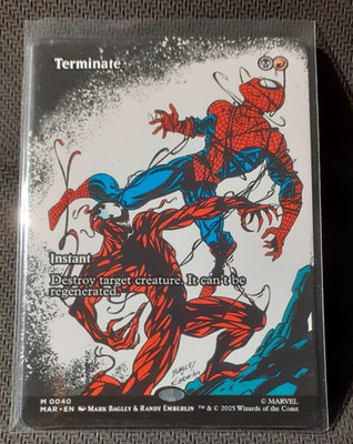 1x MTG Marvel's Spider-Man ''TERMINATE'' (0040) /Borderless /Commander/Lots