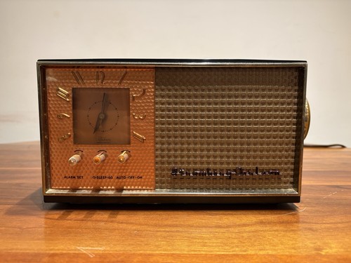 Vintage Stromberg-Carlson C-5 Tube Clock Radio Telechron Tested Working