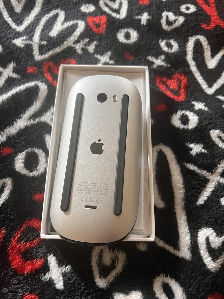 Apple Magic Mouse A1657 Black Silver Rechargeable Multi-Touch surface Optical  - Image 3 of 3