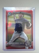 2025 Bowman Draft Brody Brecht 1st Chrome True Red Refractor  /5 Rockies