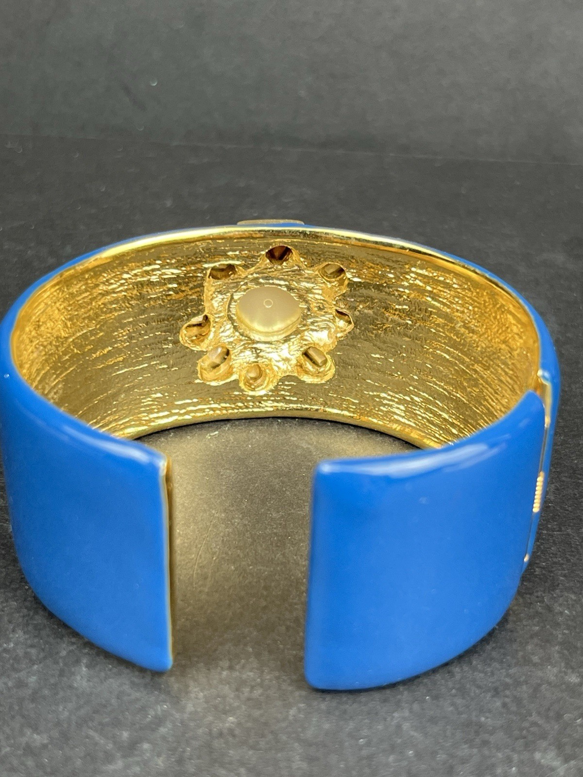 Vtg Kenneth Jay Lane VALLETTA Blue Enamel Maltese… - image 4