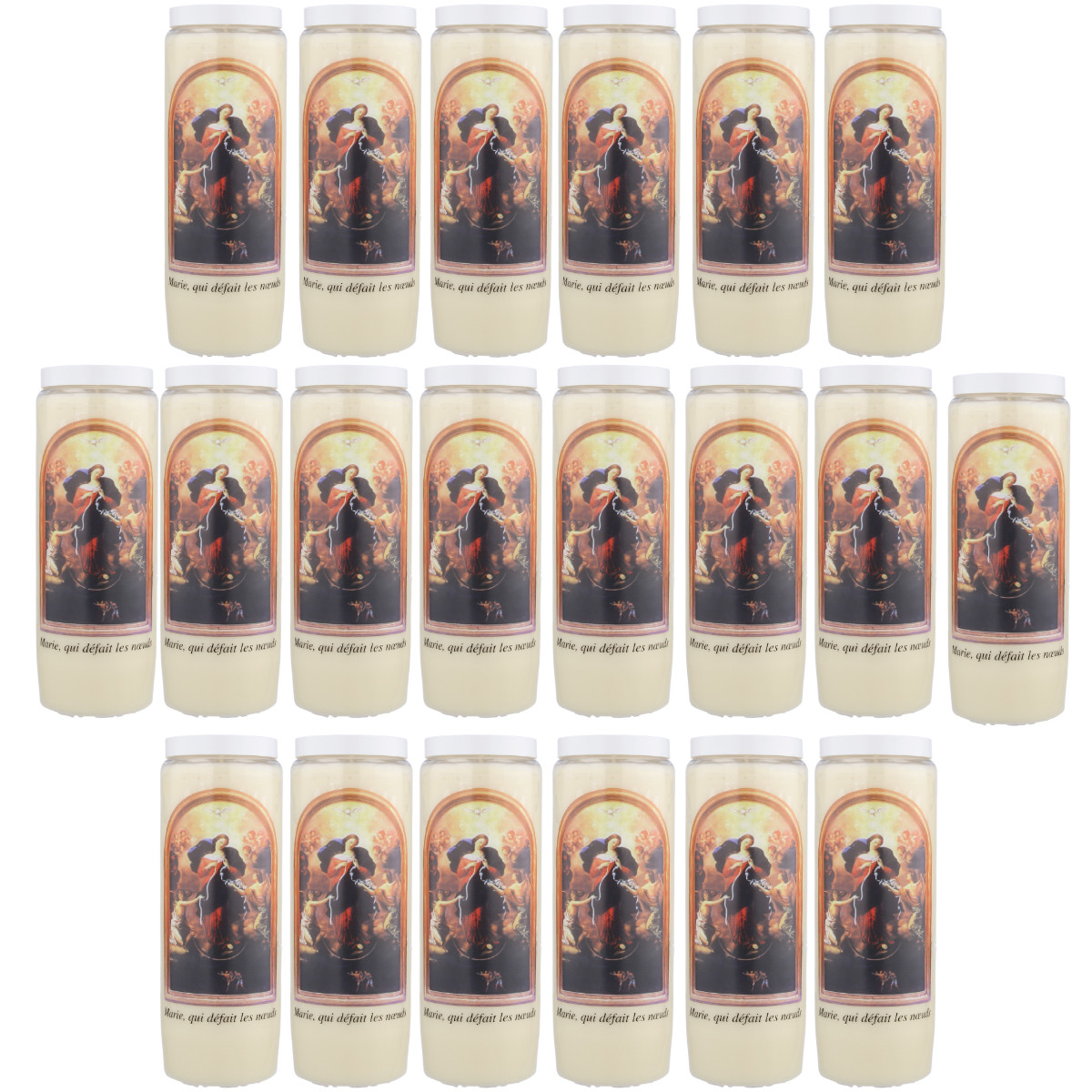 Marie qui défait les nœuds : 20 bougies de neuvaine pour illuminer vos prières quotidiennes
