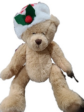 Hobby Lobby Christmas Candy Cane Hat No Dress Claus Bear 14" Plush Soft Toy
