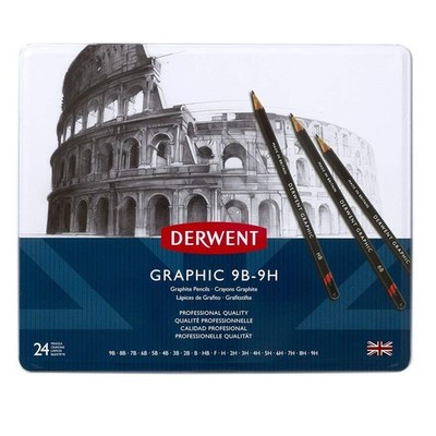 Derwent 34202 Graphic Full Set Graphite Drawing Pencils, Professional Quality...