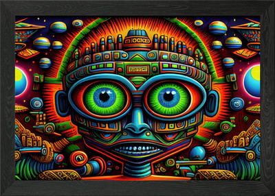 Mehrdimensionales Wesen 13 gerahmtes Wandbild Poster Leinwanddruck Bild