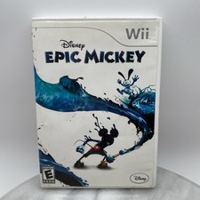 Disney Kids OS Epic Mickey Nintendo Wii Game White Case Manual Untested *Read