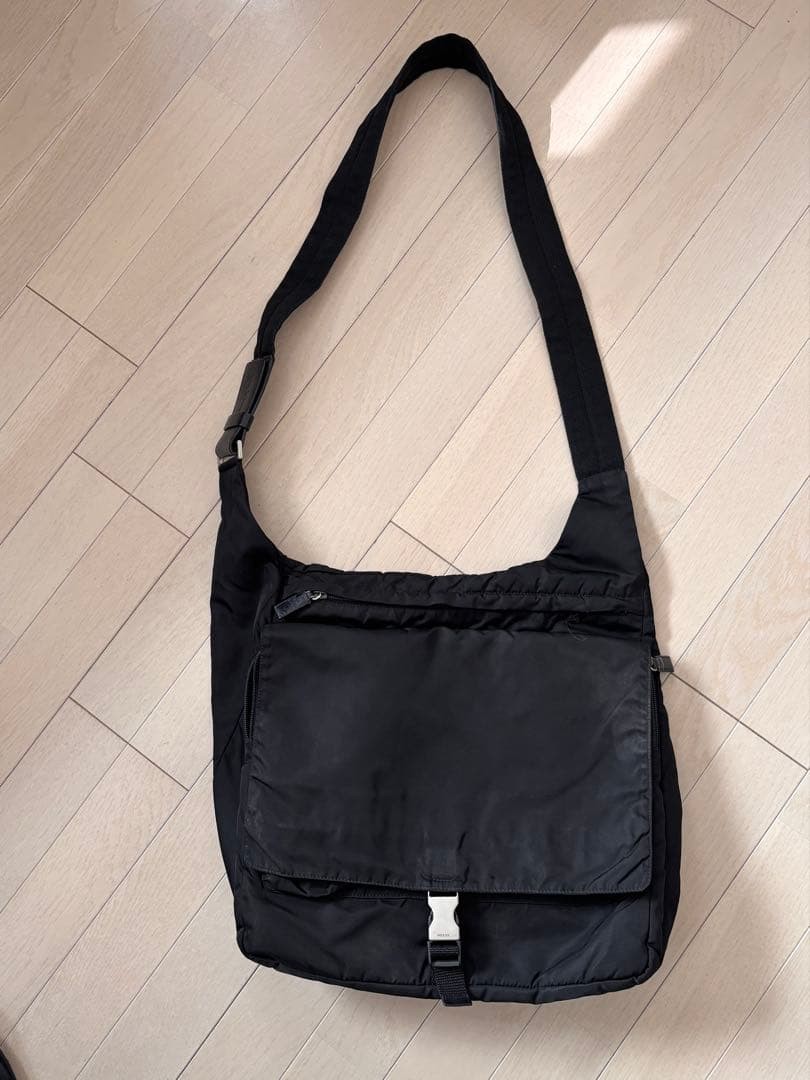 PRADA Black Nylon Leather Shoulder Bag thumbnail 7
