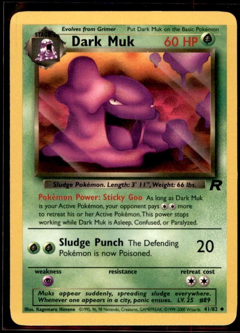 Dark Muk Uncommon Team Rocket 41/82 NM Pokemon TCG WOTC