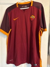 Nike AS Roma 2015-16 Home Jersey Men's Dri- Fit Soccer Football Shirt size XL