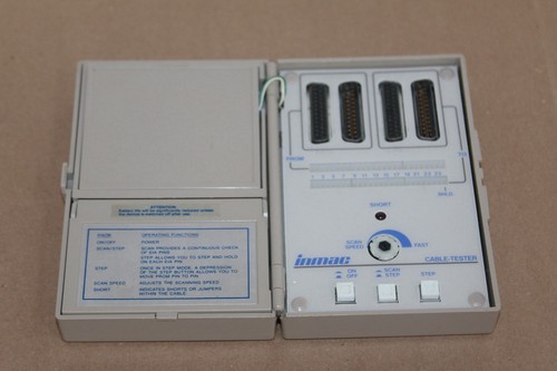 Vintage INMAC 0301 Portable Cable Tester DB25 Serial Data Cable Checker