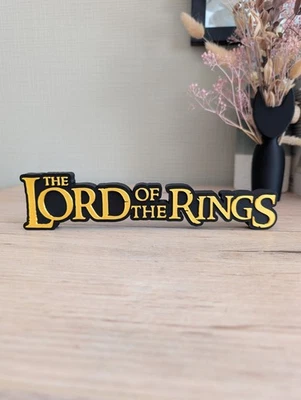 Logo THE LORD OF THE RINGS - Enseigne Décorative 3D Cinéma Fantasy 23cm - Photo 1/4