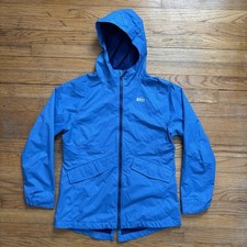 REI Co-op Rain Jacket Raincoat Blue Girls Kid's Size XL 18 