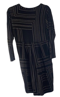 Masai Dress Women's M Black & White Abstract Design Office Gallery