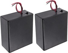 2pcs D Size Battery Holder 2 Slot D Cell 2x1.5V 3V D Size...