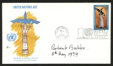 Robert Buhler d1989 signed autograph Swiss Landscape & Portrait Artist FDC