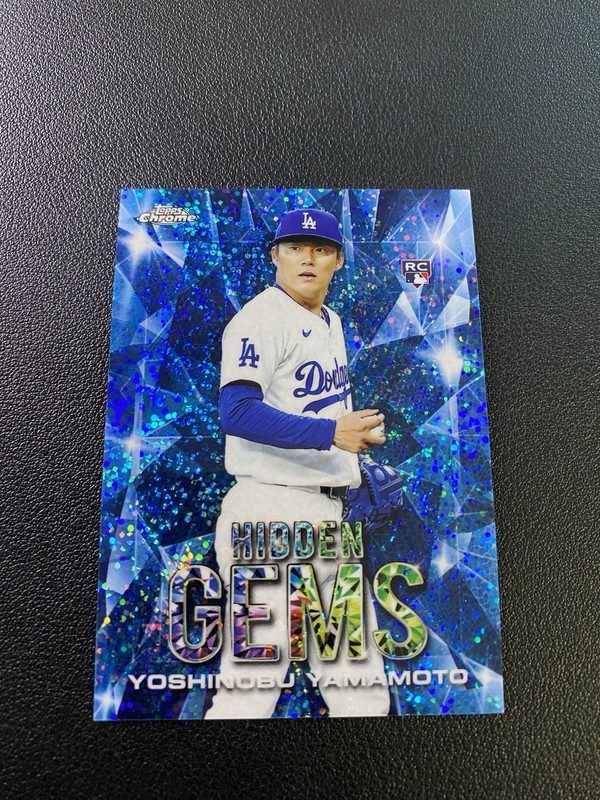 2024 Topps Chrome Yoshinobu Yamamoto Hidden Gems SSP Rookie Card #HG-28 Case Hit
