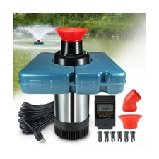 Pond Fountain Aerator, F2-2 1HP 750W 110V Stainless Steel Floating Fountain