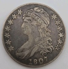 1807 Capped Bust Silver Half Dollar 50C