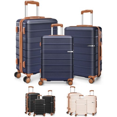 Luggage Sets 3 Piece, Suitcases with Wheels, Hardshell Suitcase Set, PC+ABS NEW#