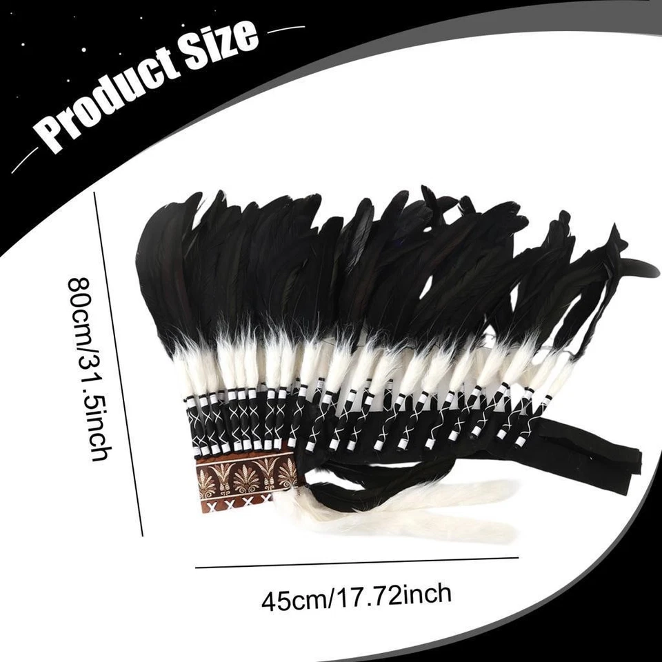 Головной убор с перьями индейский вождь - Изображение 3 из 4