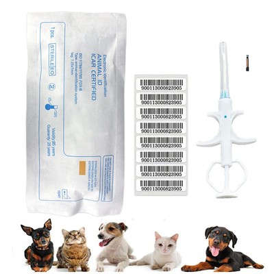 20pk 1.4x8mm Universal Pet Microchip Animal Implant Chip 134.2khz Registration