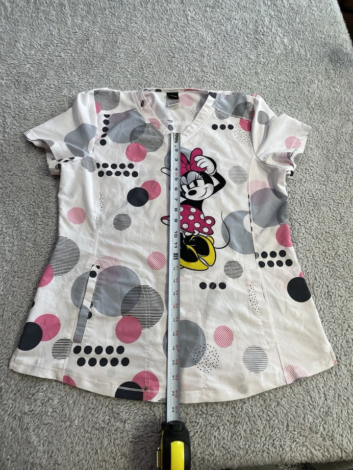 Women's Size Large Dickies Tooniforms Scrub Top "Minnie Mouse" - Image 3 of 4