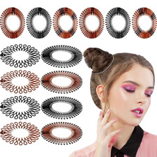 14 Pcs Flexible Circle Hair Bands - Stretch Headbands with Tooth Comb for Women