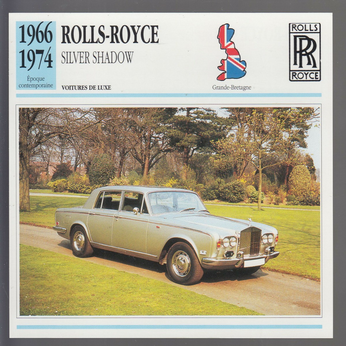 1966-1974 Rolls-Royce Silver Shadow British Car Photo Spec Sheet