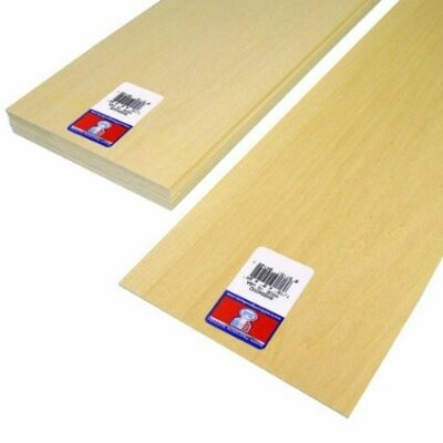 60 Strips Midwest Products 4022 Basswood 1//16/" x 1//16/" x 24/"